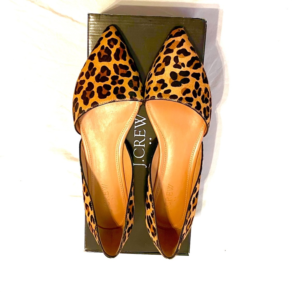 J. Crew D'Orsay Calf Hair Flats